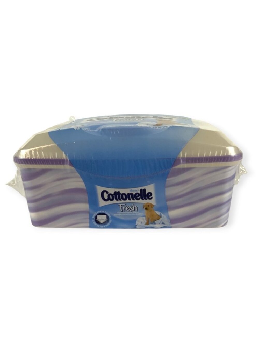 Cottonelle Fresh Flushable Wipes 42 ct Pop-Up Reusable Container Purple Swirl
